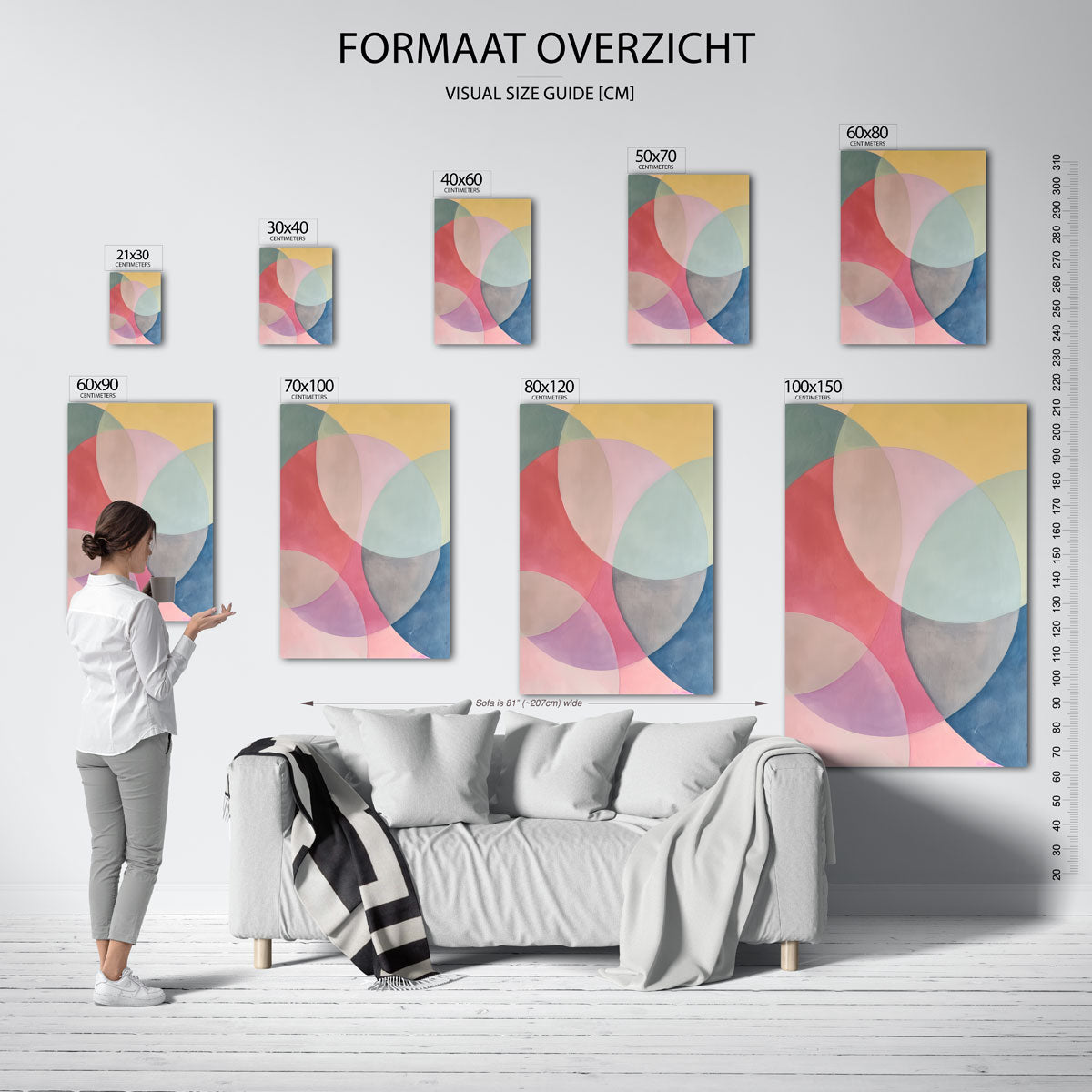 Abstracte cirkels Poster