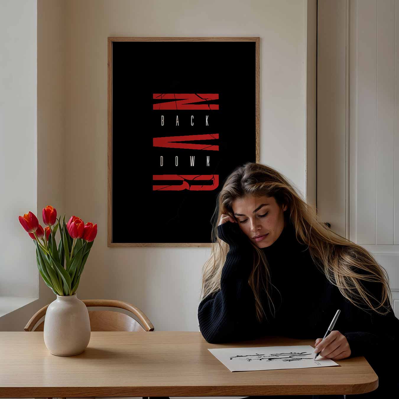 Never Back Down Poster-WallArtistic