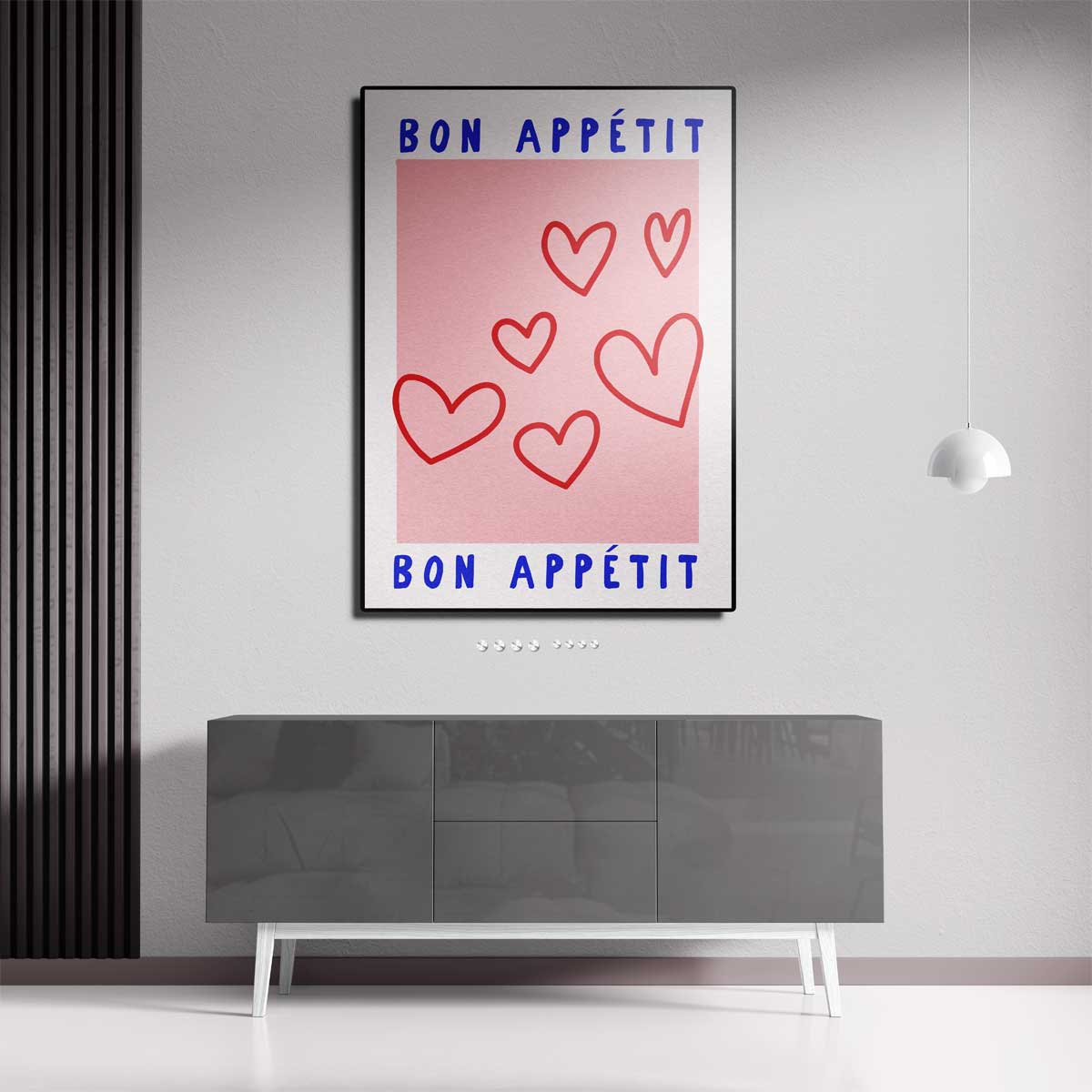 Bon Appétit Harten Kunstwerk-canvas-dibond-plexiglas-wanddecoratie-WallArtistic