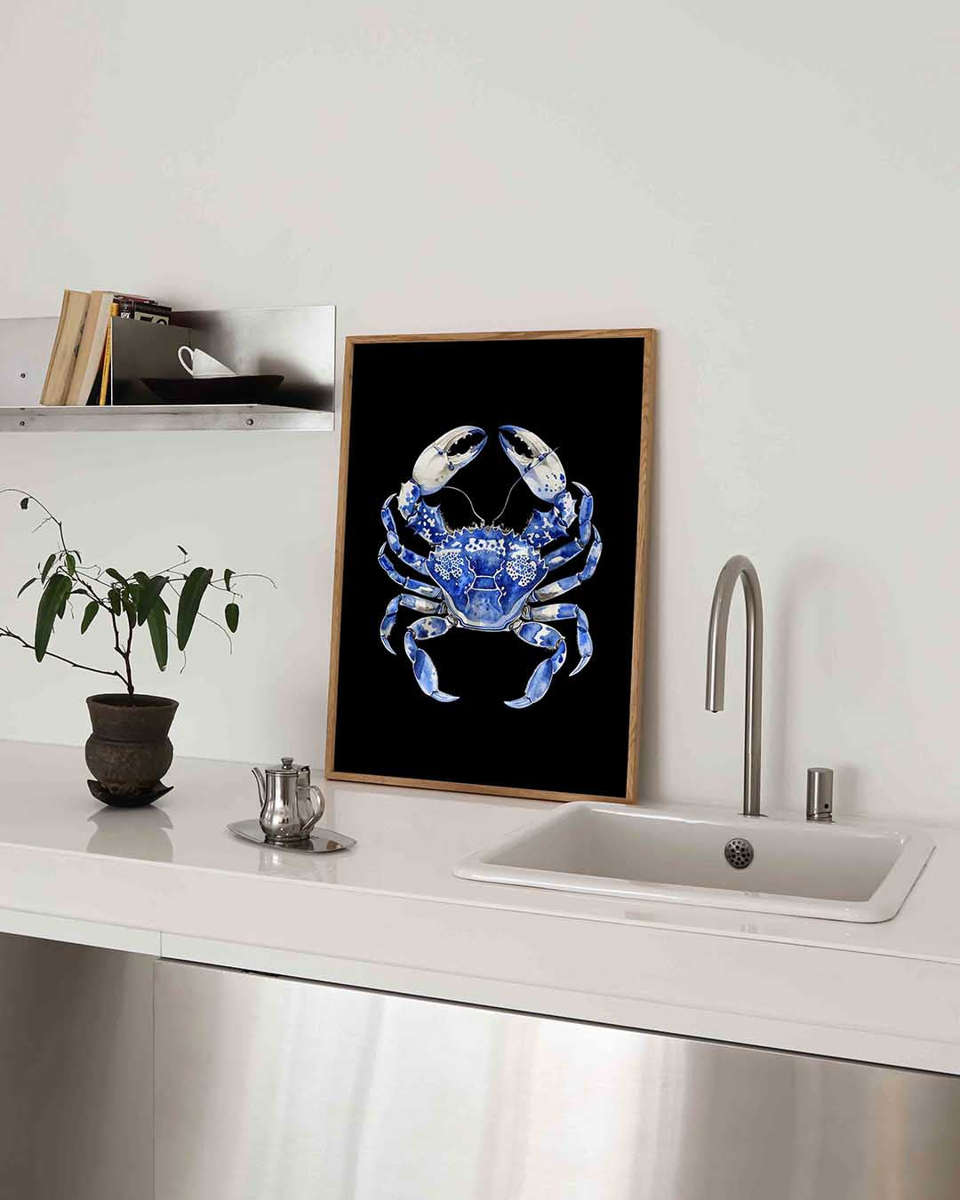 Blauwe krab Poster