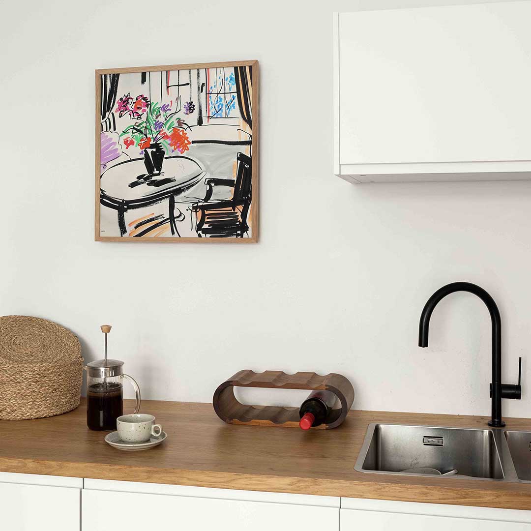 Bloemen op tafel Poster