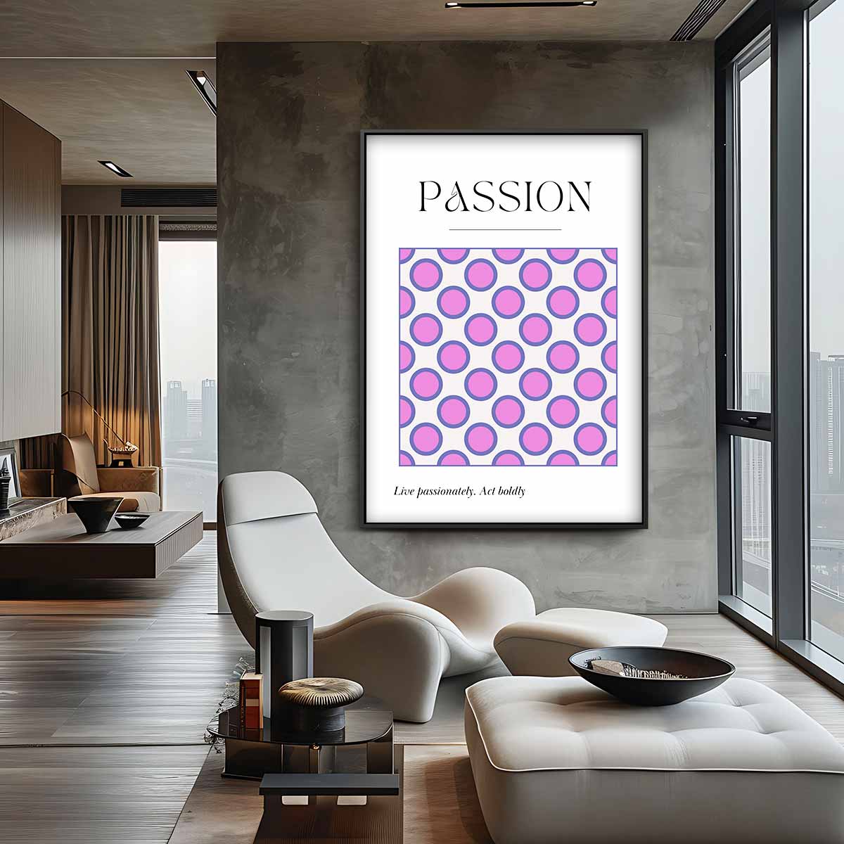 Cirkelpatroon van Passie Kunstwerk-canvas-dibond-plexiglas-wanddecoratie-WallArtistic