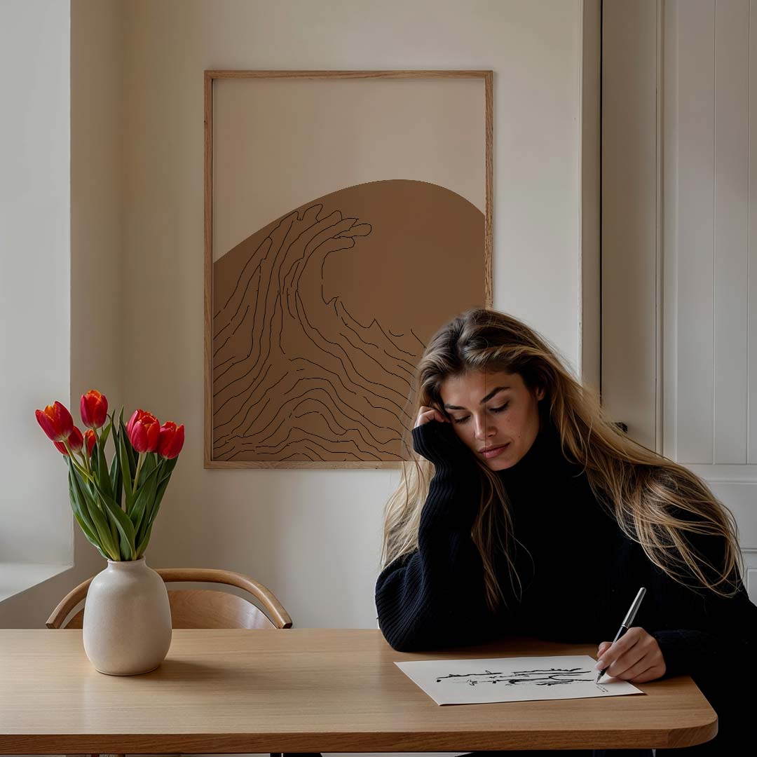 Aarde Golven Kunstposter-WallArtistic