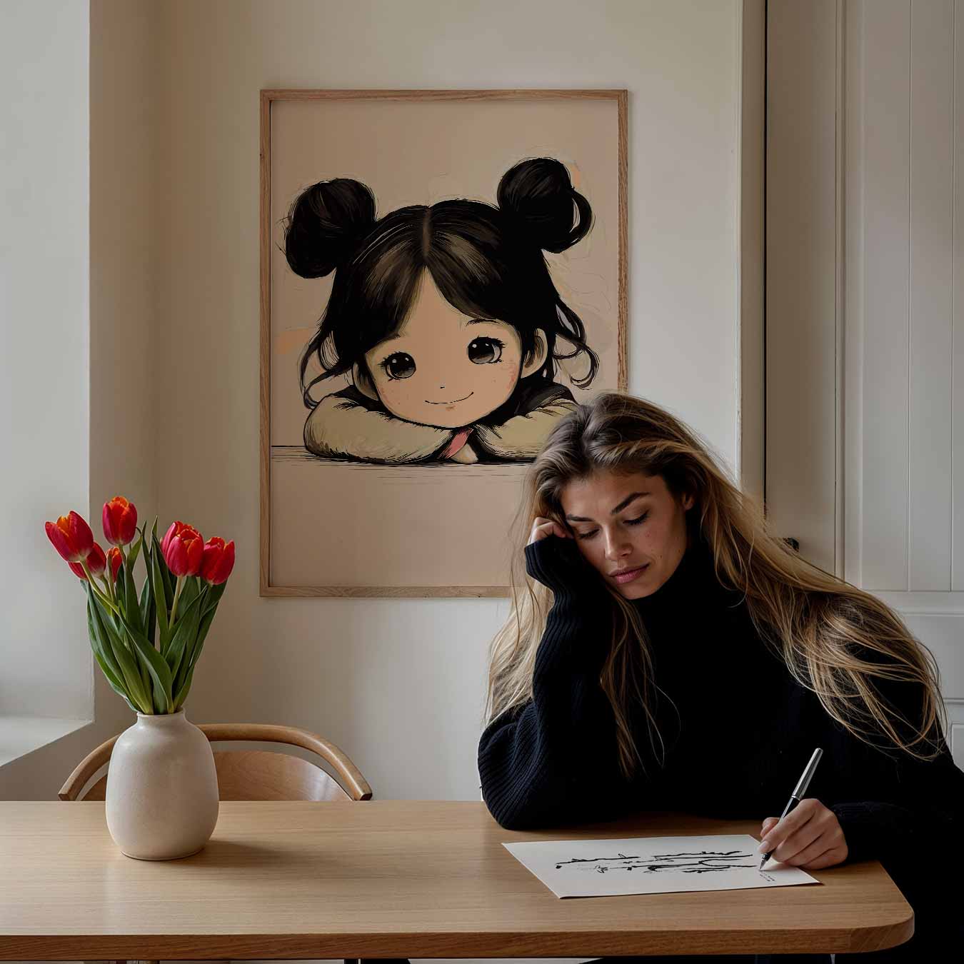 Schattige Kinderkunst Poster