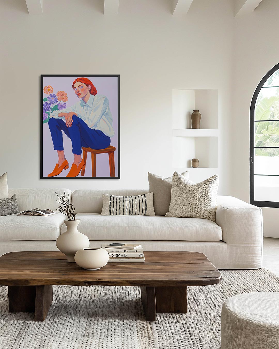 Vrouwelijke portret illustratie Kunstwerk