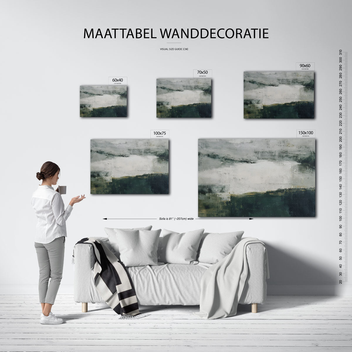 Rustige landschap compositie Kunstwerk