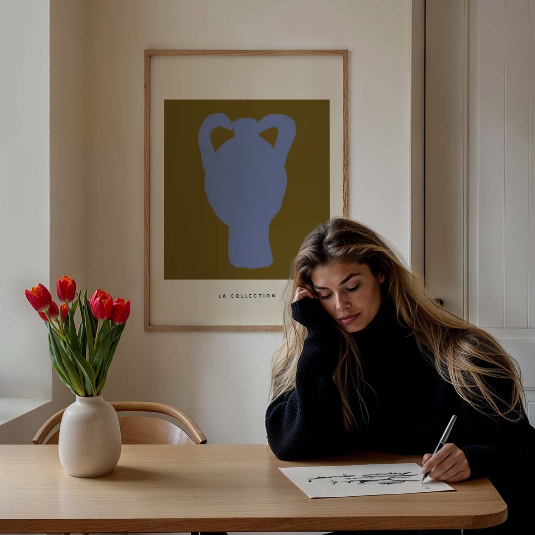 Stijlvolle Amfora Illustratie Poster-WallArtistic