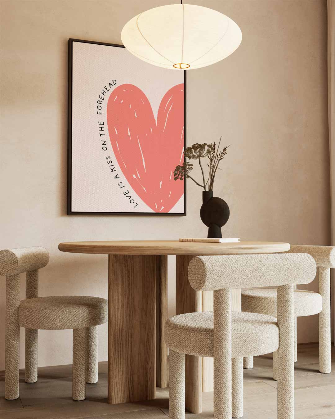 Voorhoofd Kus Liefde Kunst Kunstwerk-canvas-dibond-plexiglas-wanddecoratie-WallArtistic