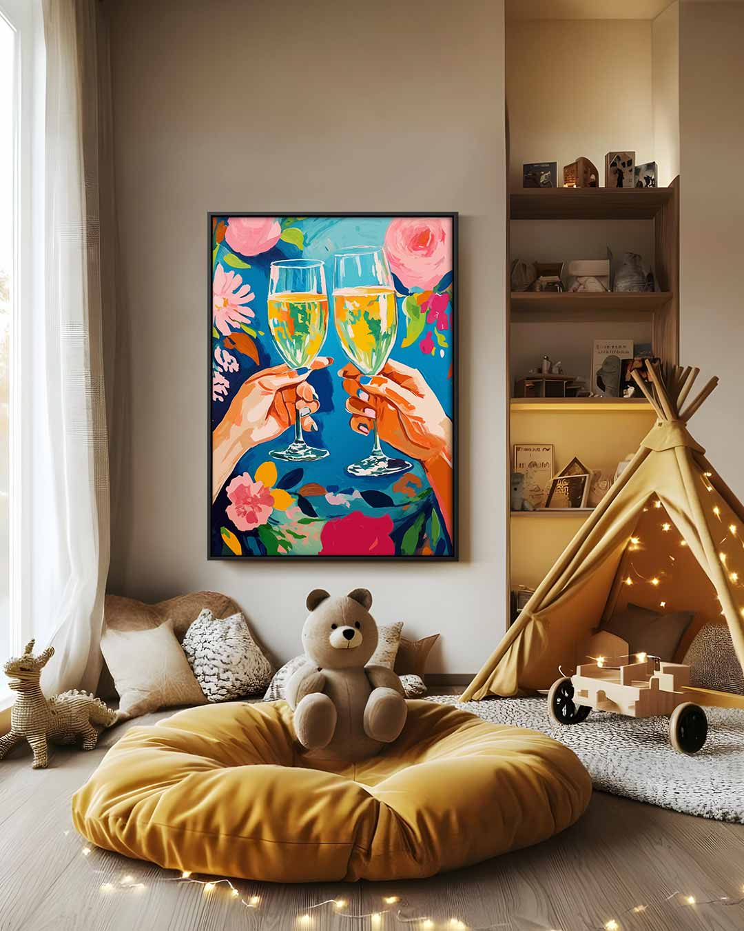Feestelijke Toast Kunstwerk-canvas-dibond-plexiglas-wanddecoratie-WallArtistic