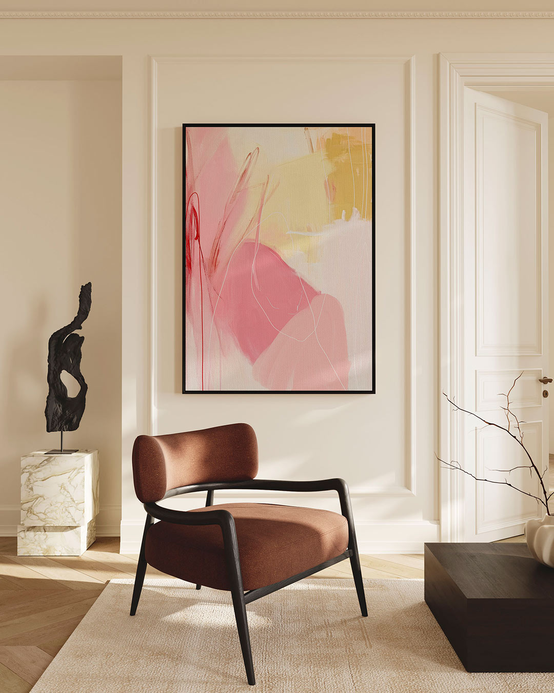 Dynamische kleurvlakken Kunstwerk