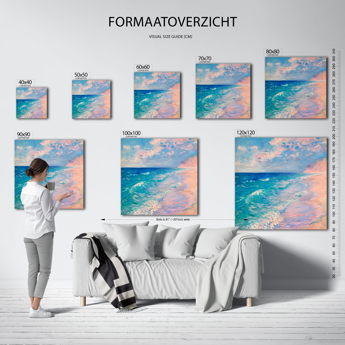 Strand en zee Poster