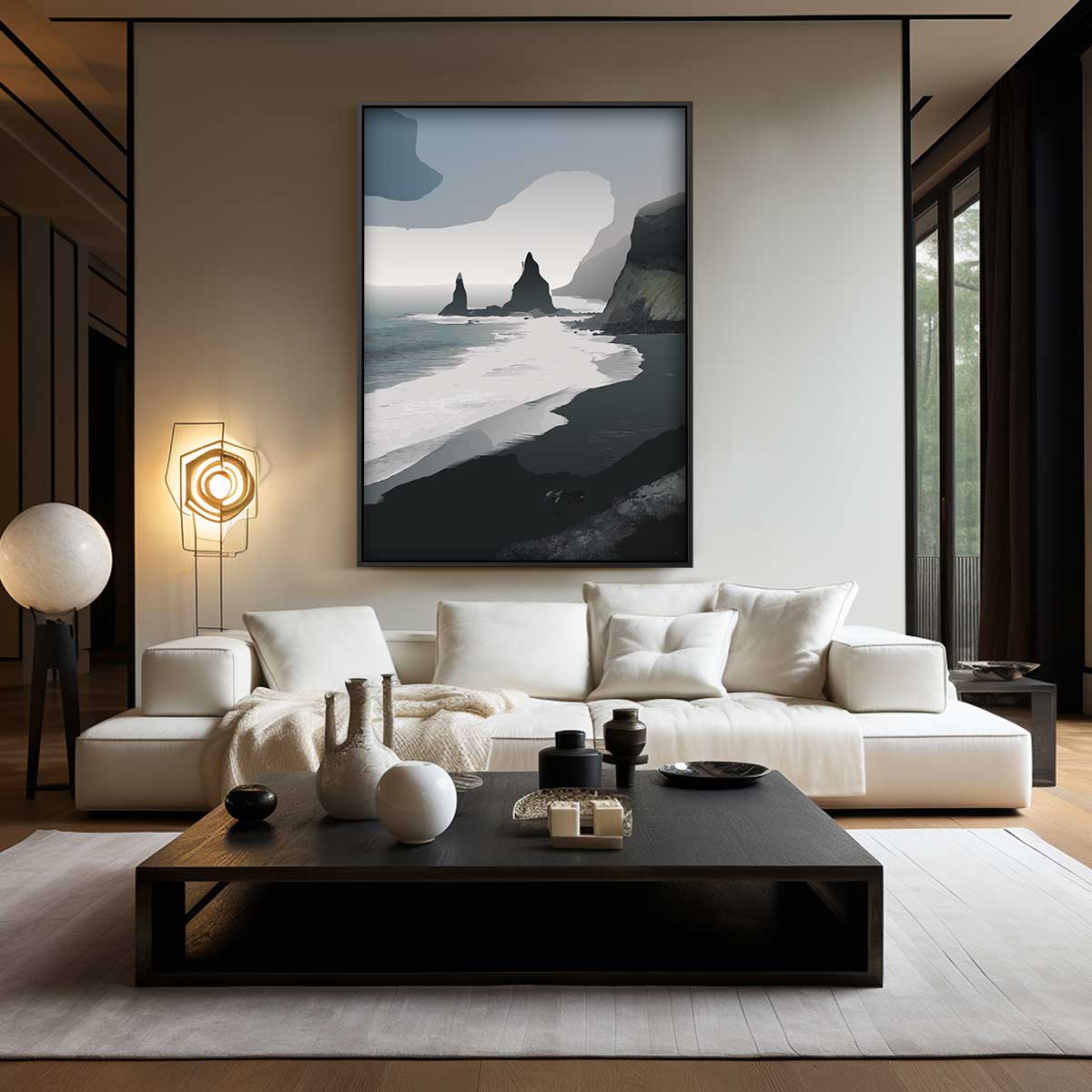 Mystieke Kustlijn Kunstwerk-canvas-dibond-plexiglas-wanddecoratie-WallArtistic