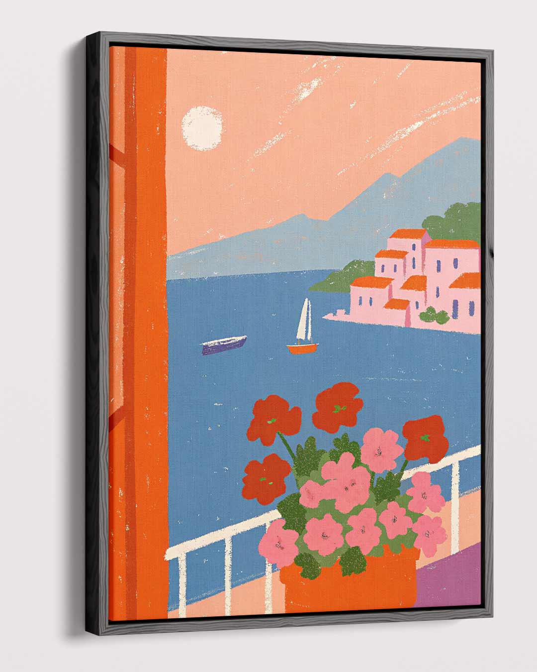 Uitzicht op Bloemrijke Haven Kunstwerk-canvas-dibond-plexiglas-wanddecoratie-WallArtistic