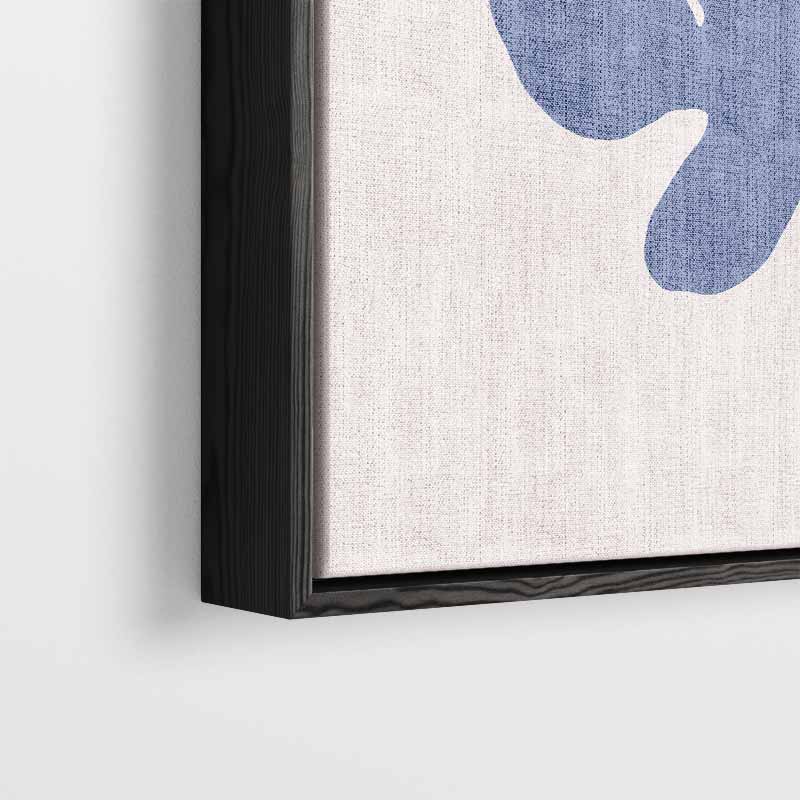 Abstracte Blauwe Vormenprint Kunstwerk-canvas-dibond-plexiglas-wanddecoratie-WallArtistic