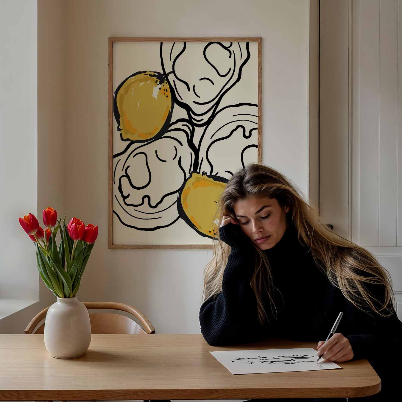 Moderne Citroenillustratie Poster-WallArtistic