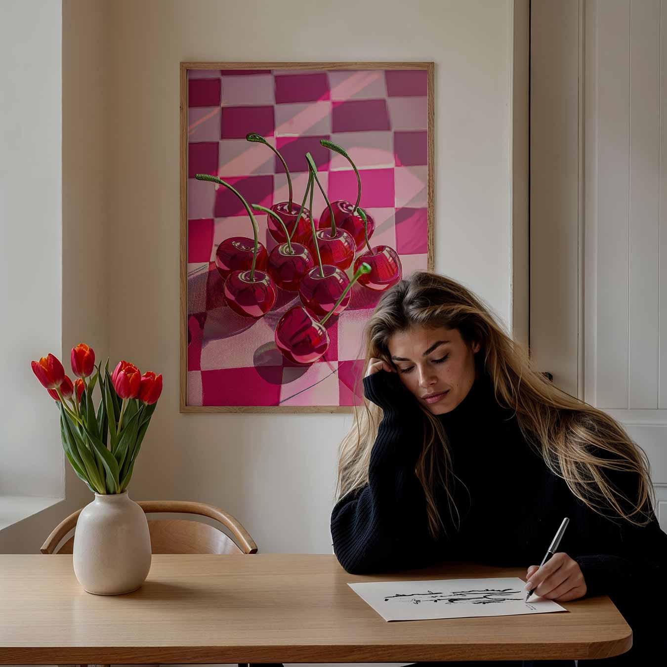 Sensationele Kersen Pop Art Poster