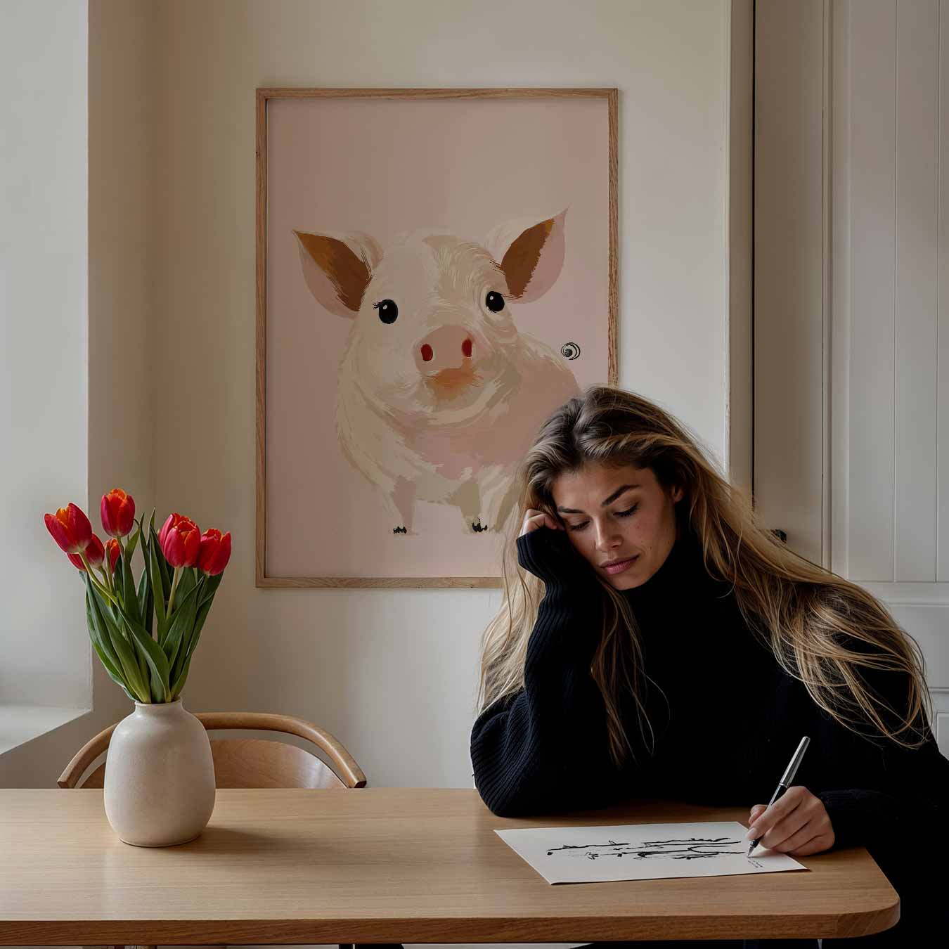 Schattige Varkensposter-WallArtistic