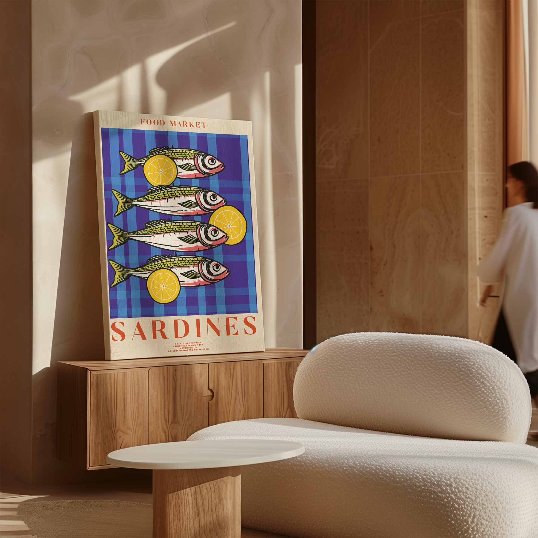Vrolijke Sardientjes Kunstwerk-canvas-dibond-plexiglas-wanddecoratie-WallArtistic