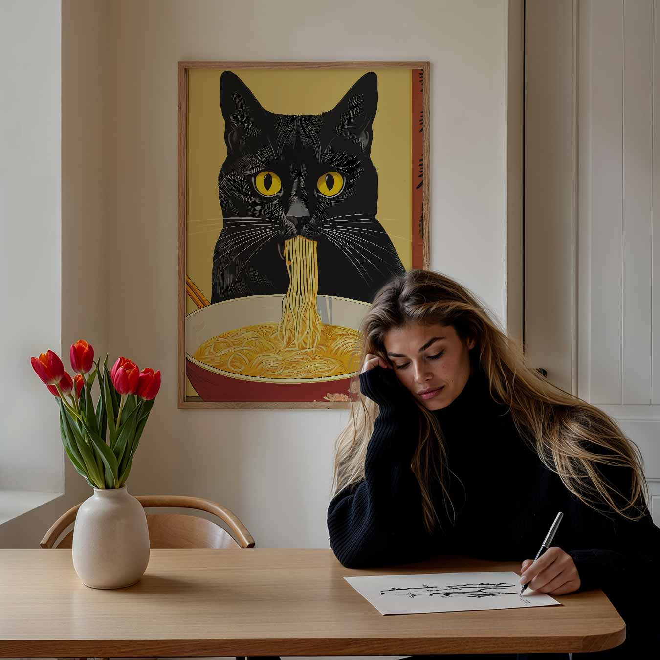 Kat met Noodles Poster