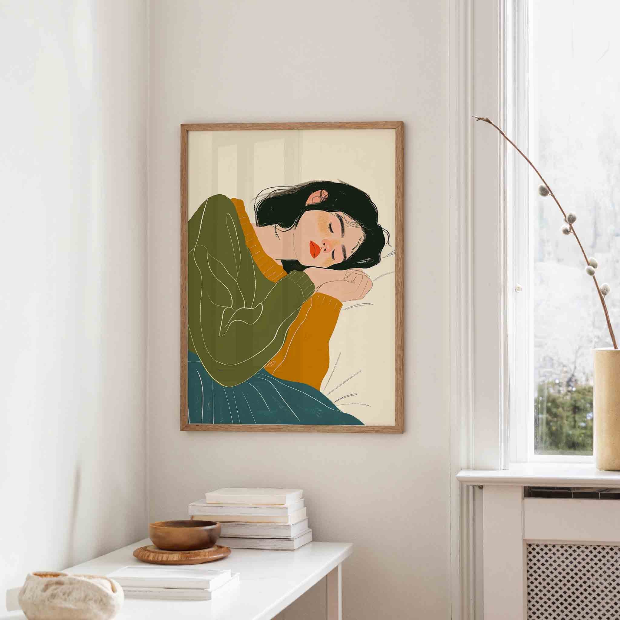 Slapende vrouw Poster