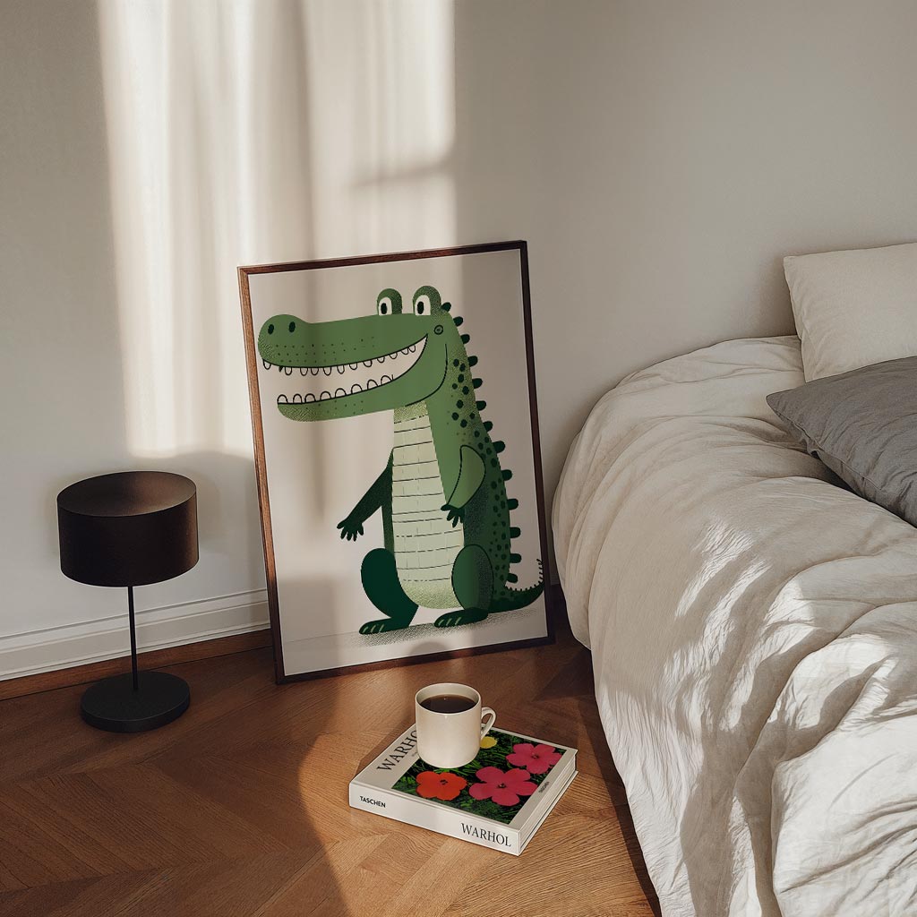 Vrolijke Krokodil Kinderkamer Poster