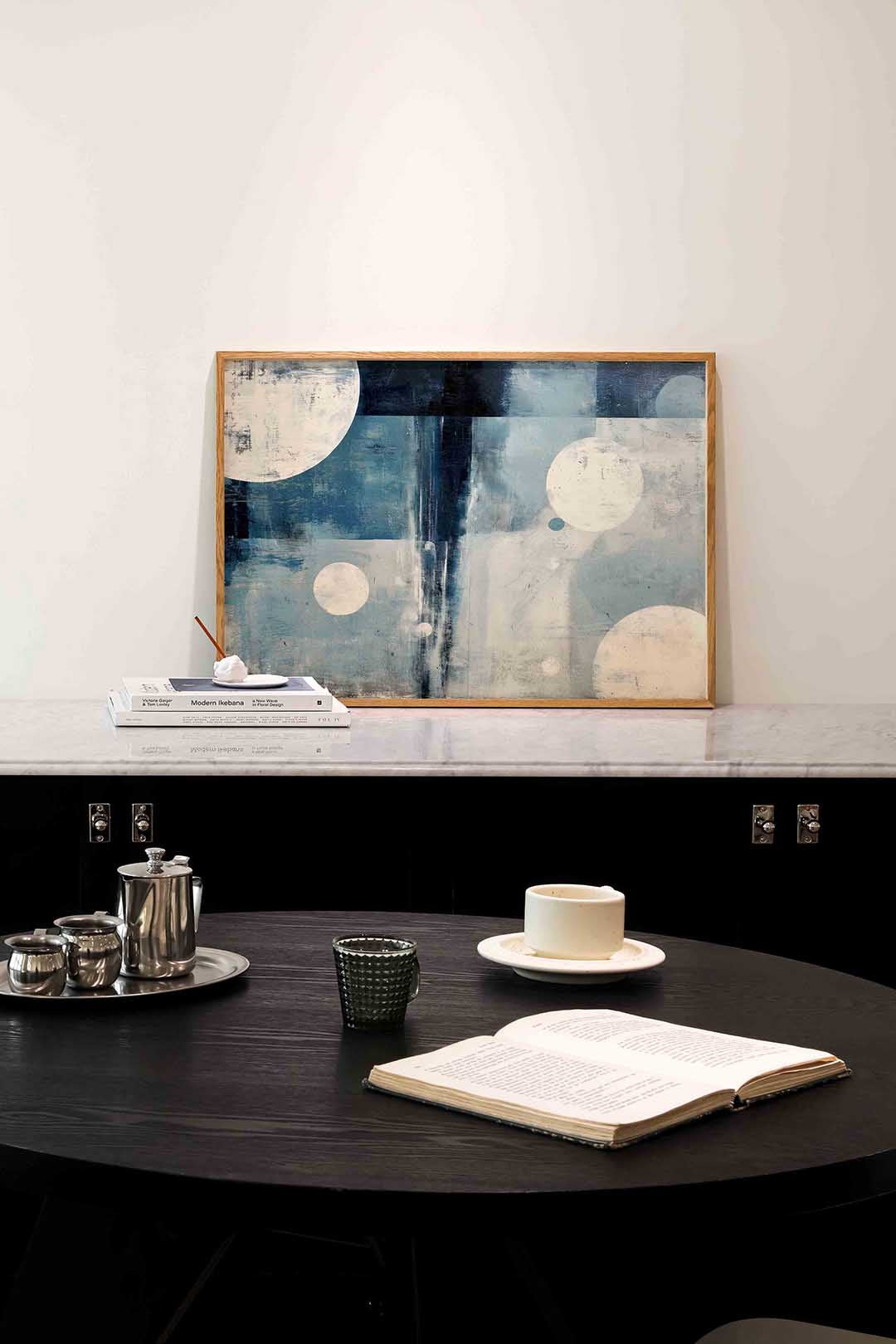 Blauwe cirkels Poster