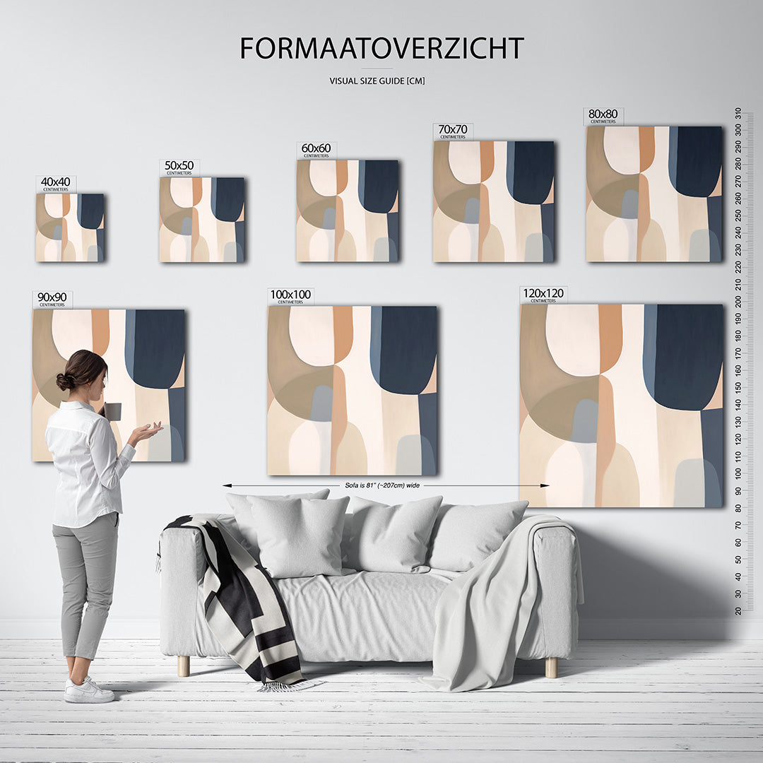 Organische vormen compositie Kunstwerk