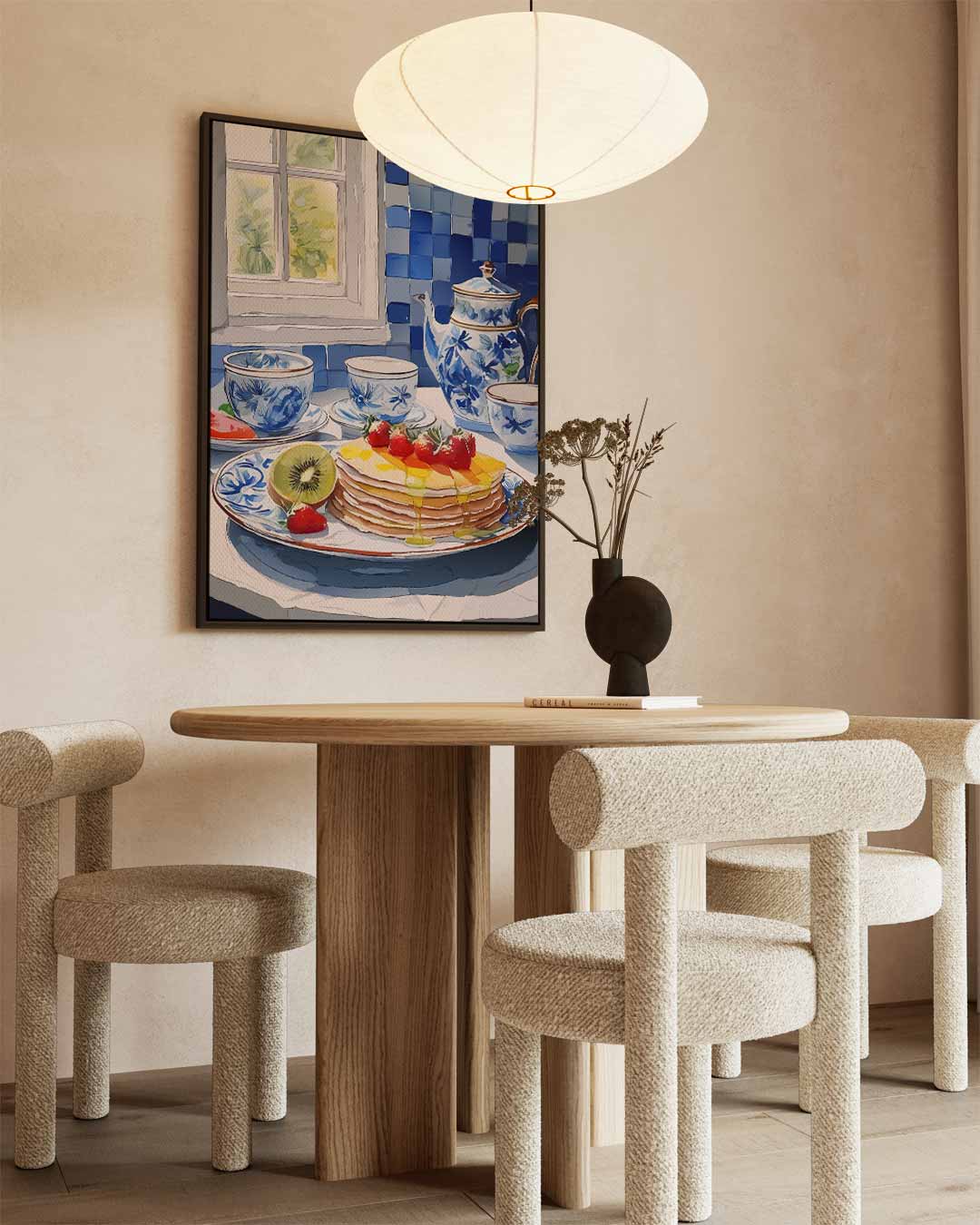 Ontbijtoase in Blauw Kunstwerk-canvas-dibond-plexiglas-wanddecoratie-WallArtistic