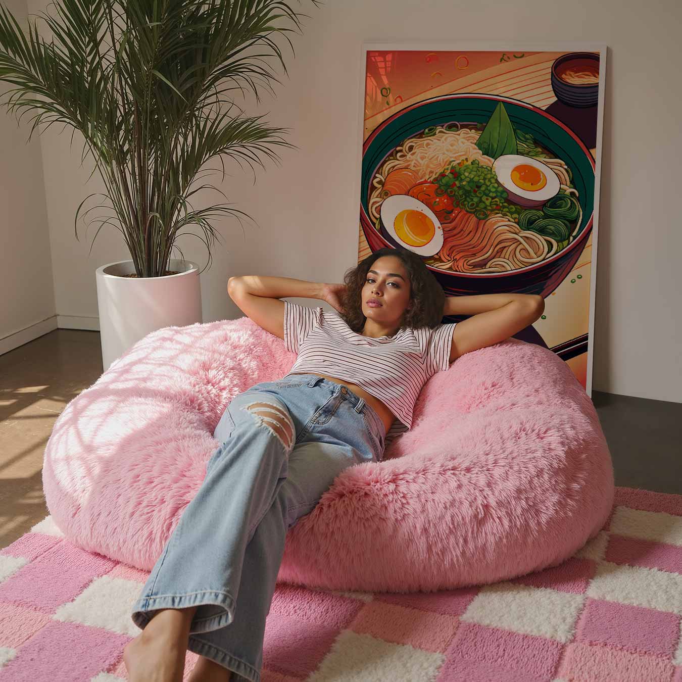 Kleurrijke Ramen Fantasie Poster-WallArtistic