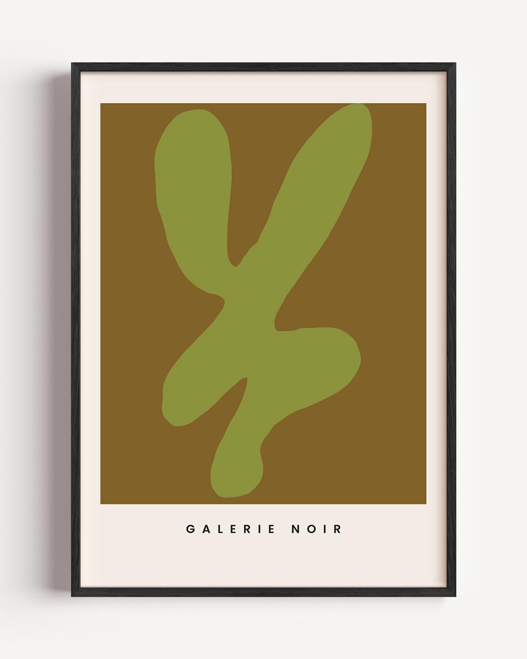 Abstrakte Groen-Bruine Kunstposter-WallArtistic