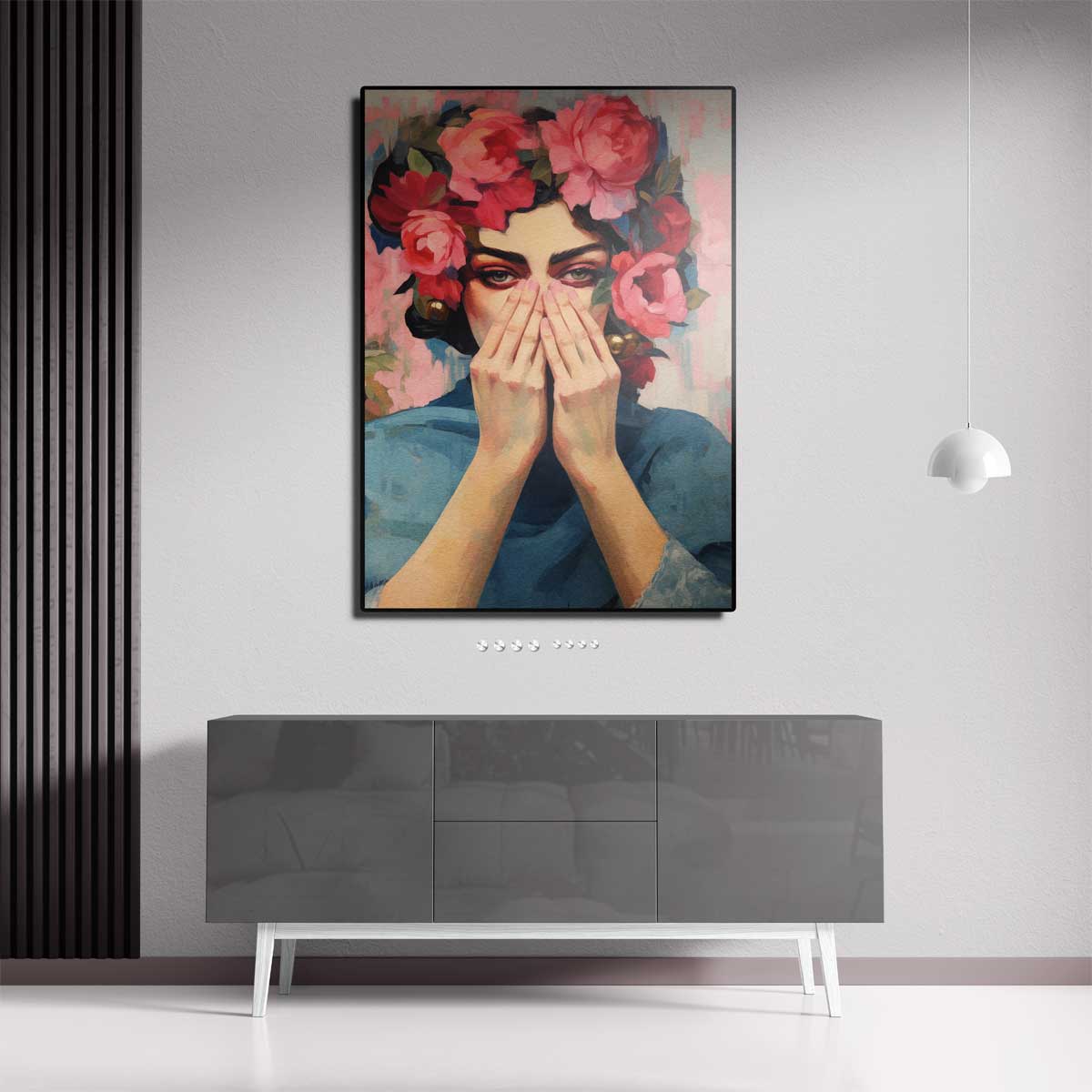 Bloemige Mystiek Kunstwerk-canvas-dibond-plexiglas-wanddecoratie-WallArtistic