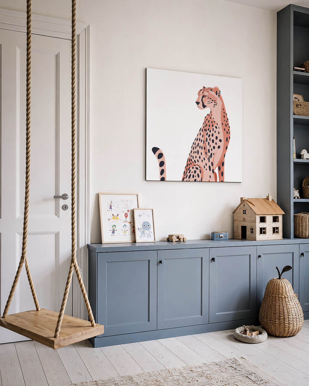 Gestileerde luipaard illustratie Kunstwerk