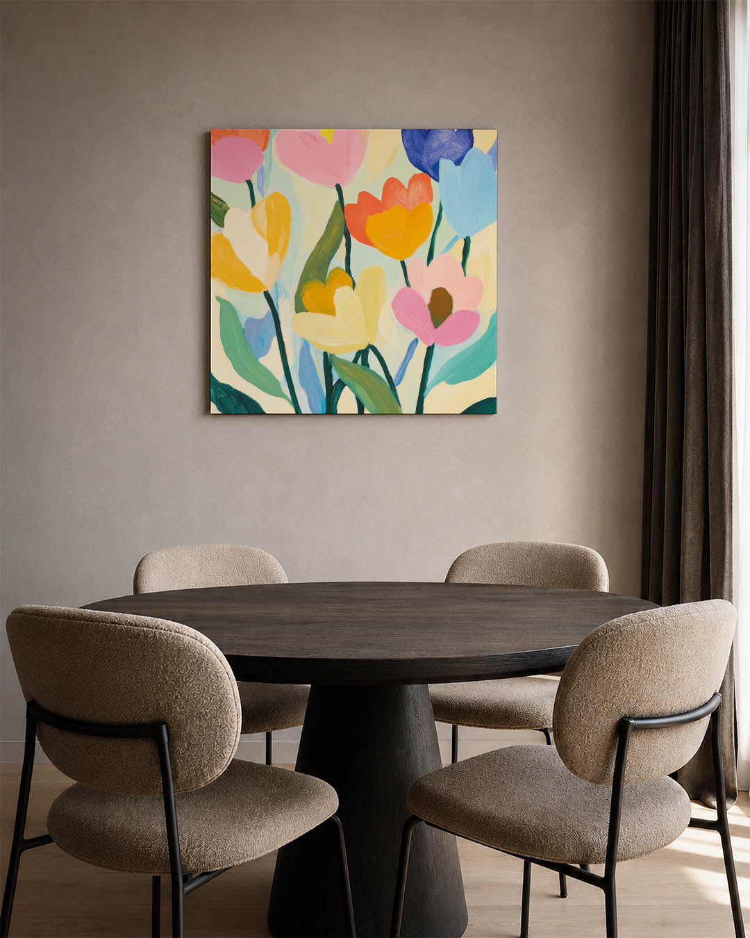 Bloemrijke kleurenpracht Kunstwerk