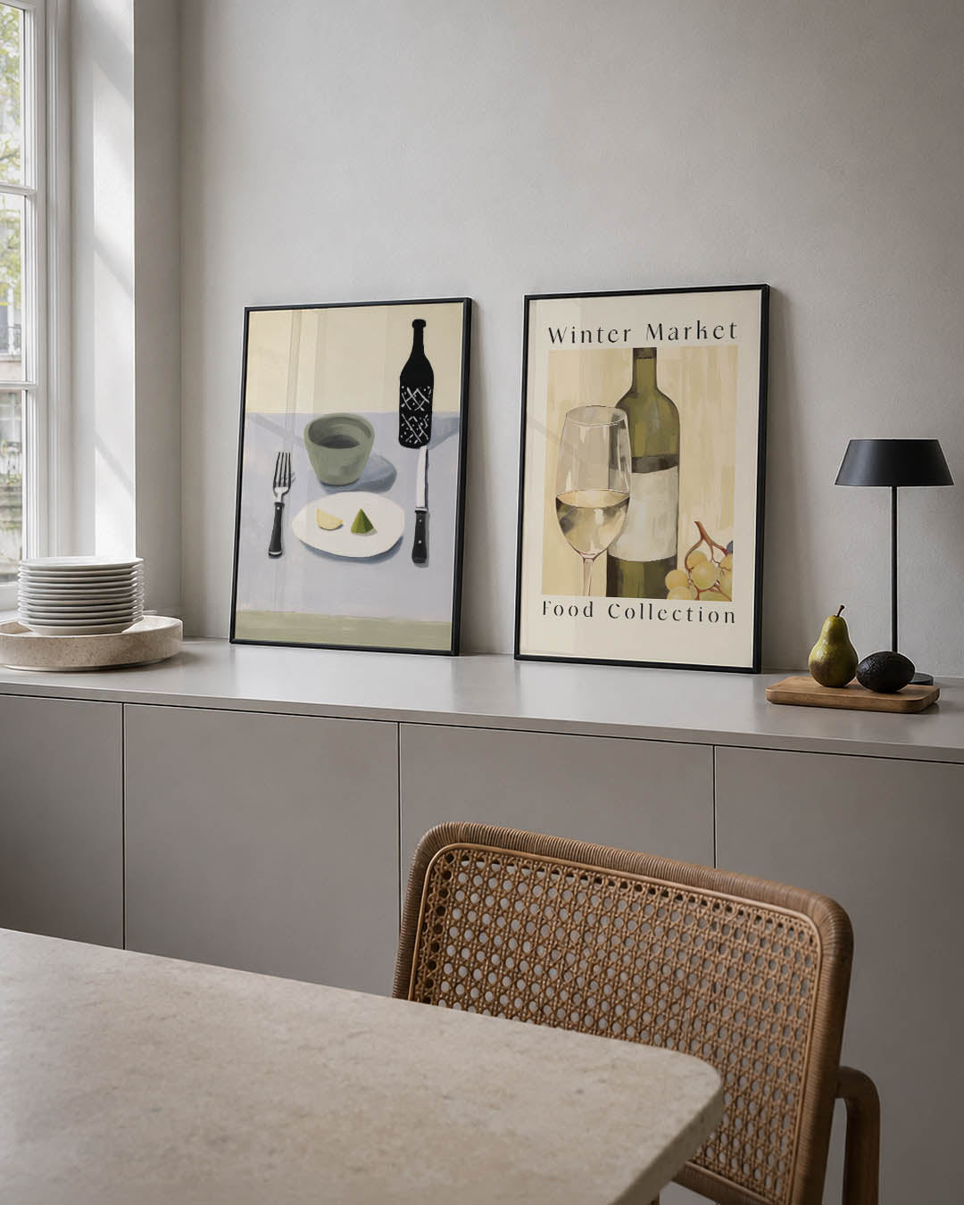 Eettafel compositie Posterset