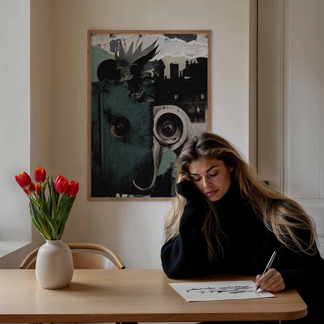 Abstracte Stadse Collage Poster-WallArtistic