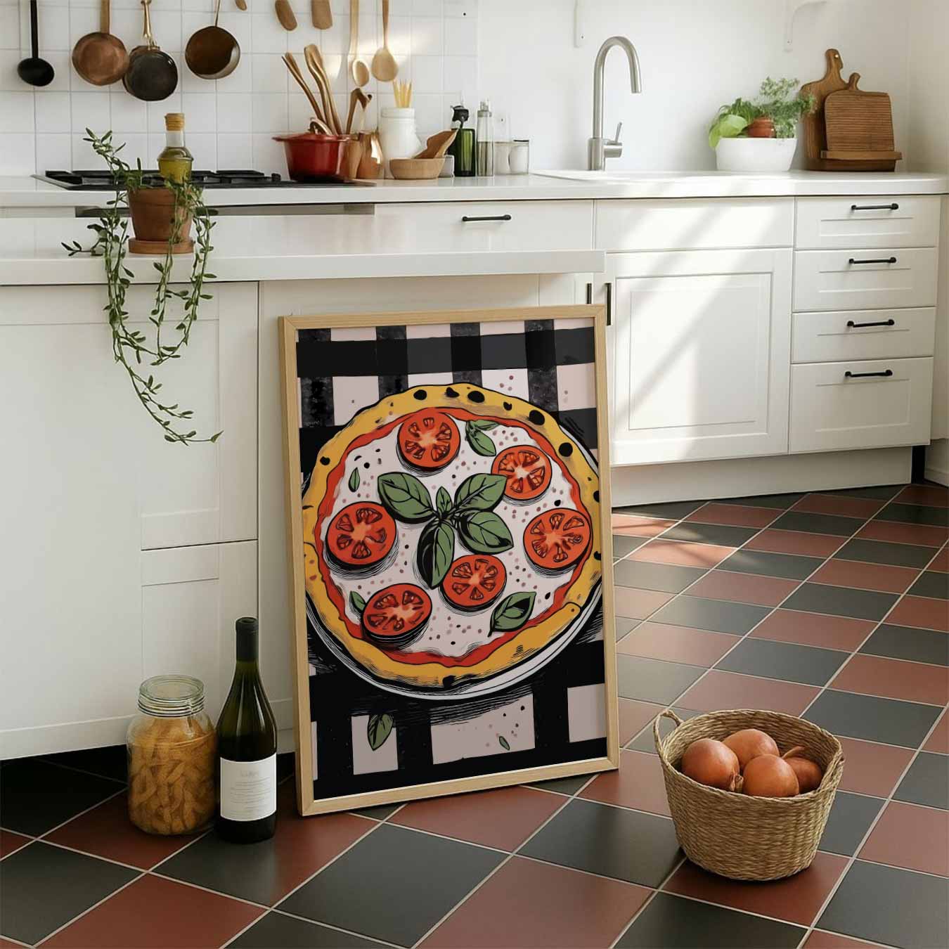 Italiaanse Pizza Illustratie Poster