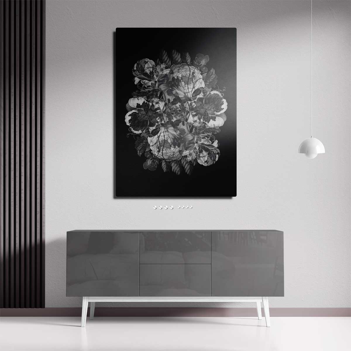Mystieke Bloemenweelde Kunstwerk-canvas-dibond-plexiglas-wanddecoratie-WallArtistic