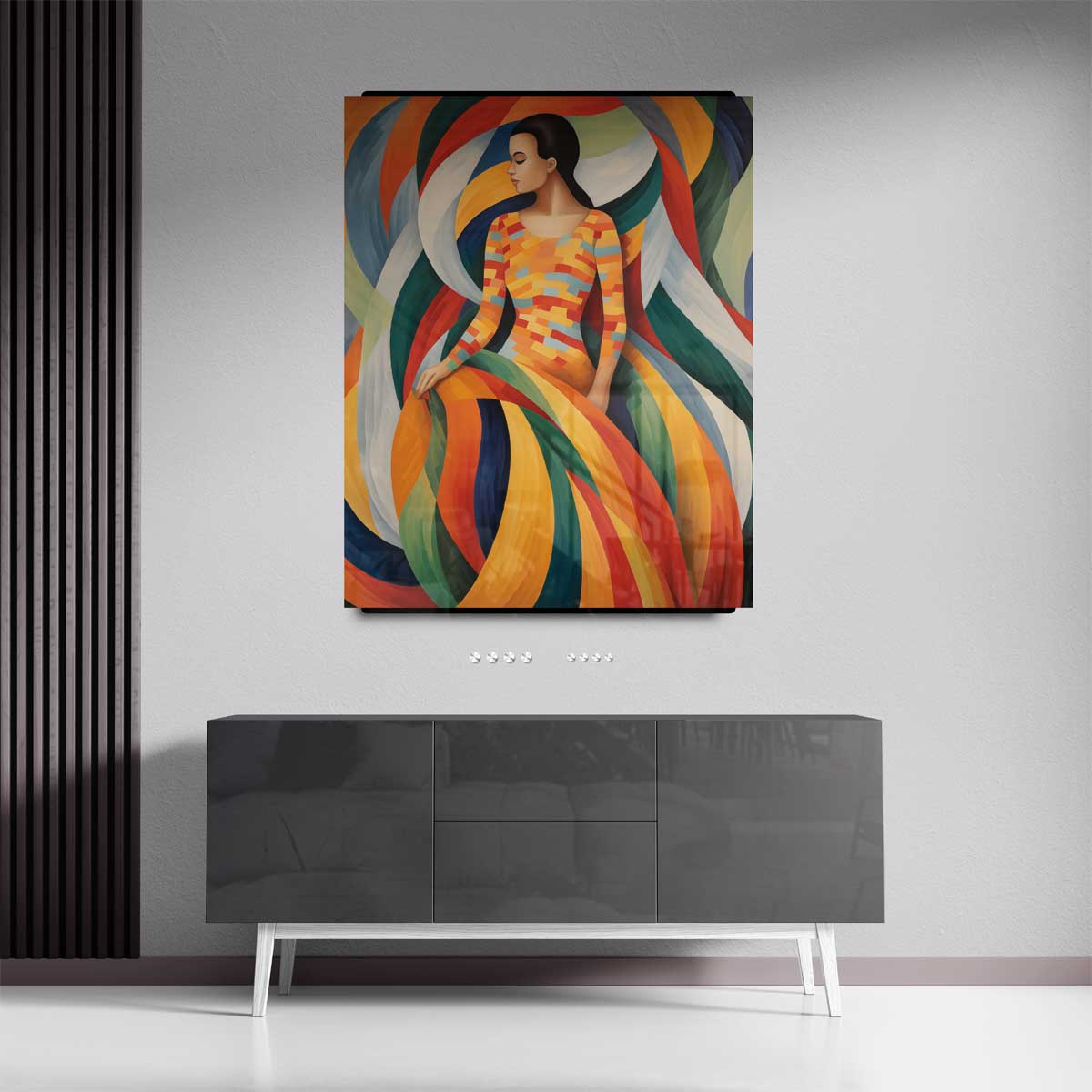 Kleurrijke Harmonie Kunstwerk-canvas-dibond-plexiglas-wanddecoratie-WallArtistic