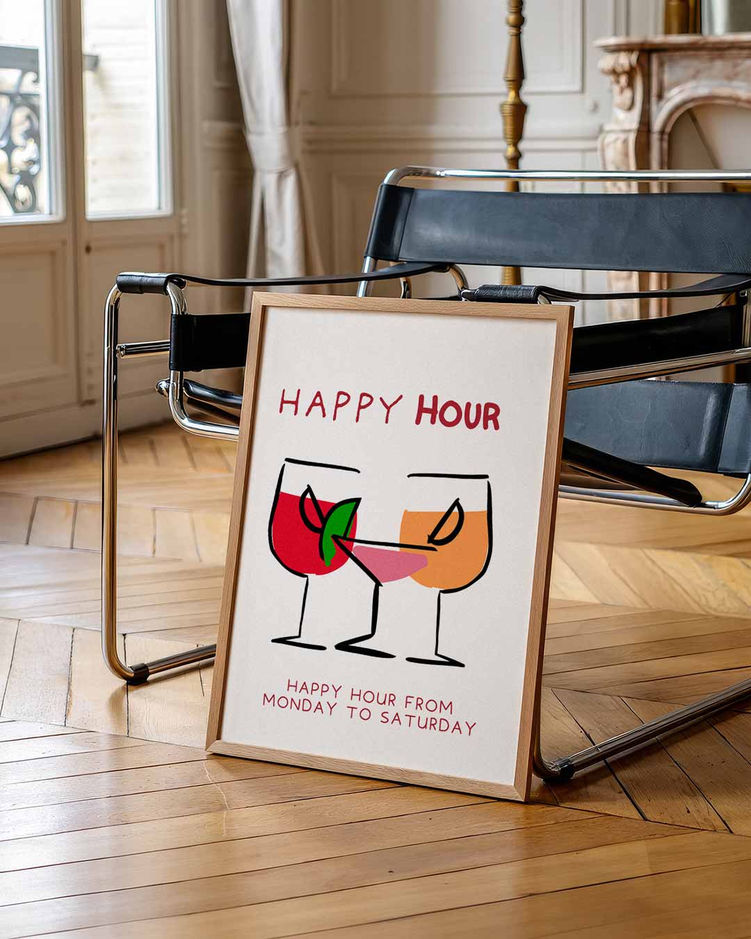 Happy Hour Cocktail Poster
