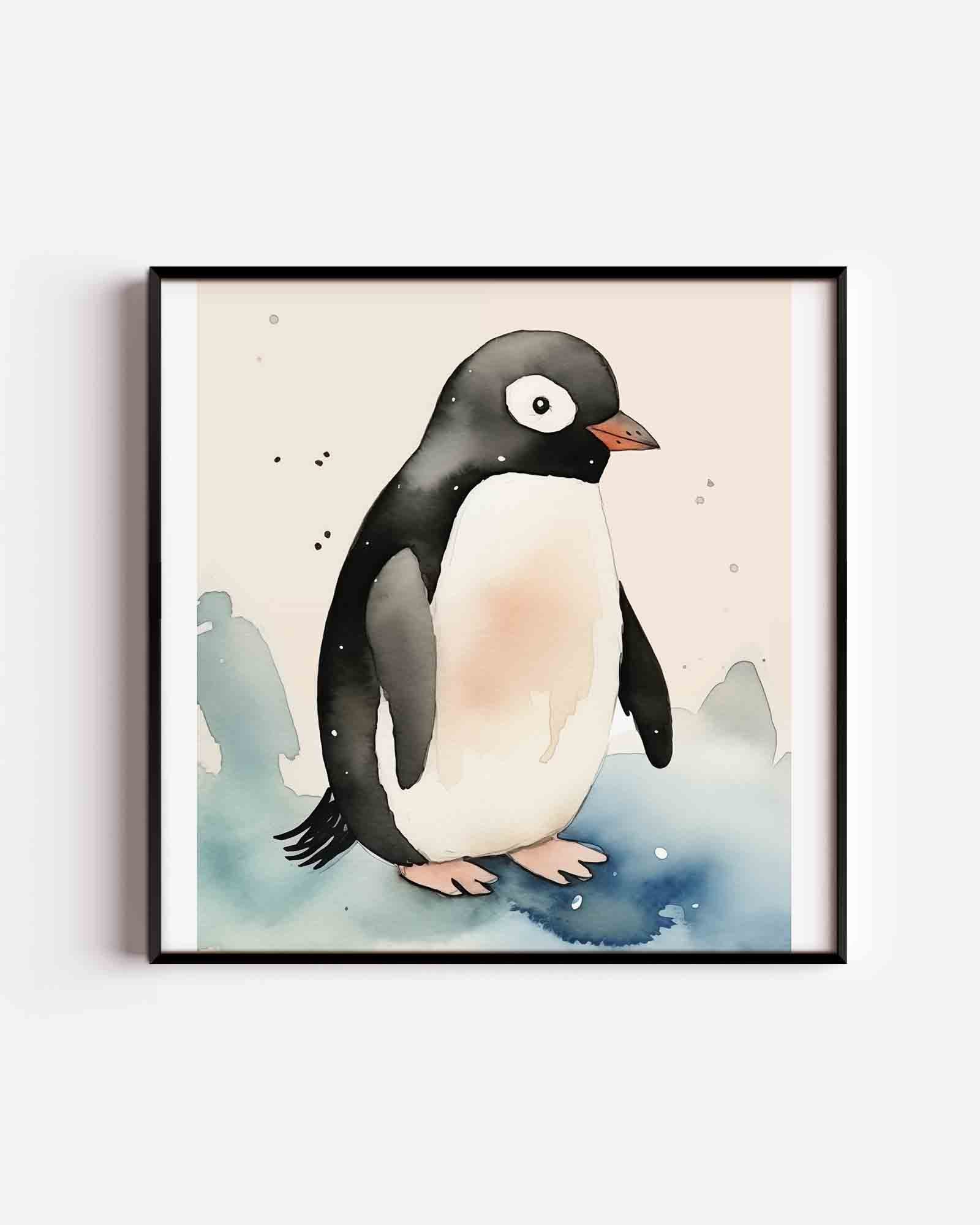 Pinguïn op ijs Poster