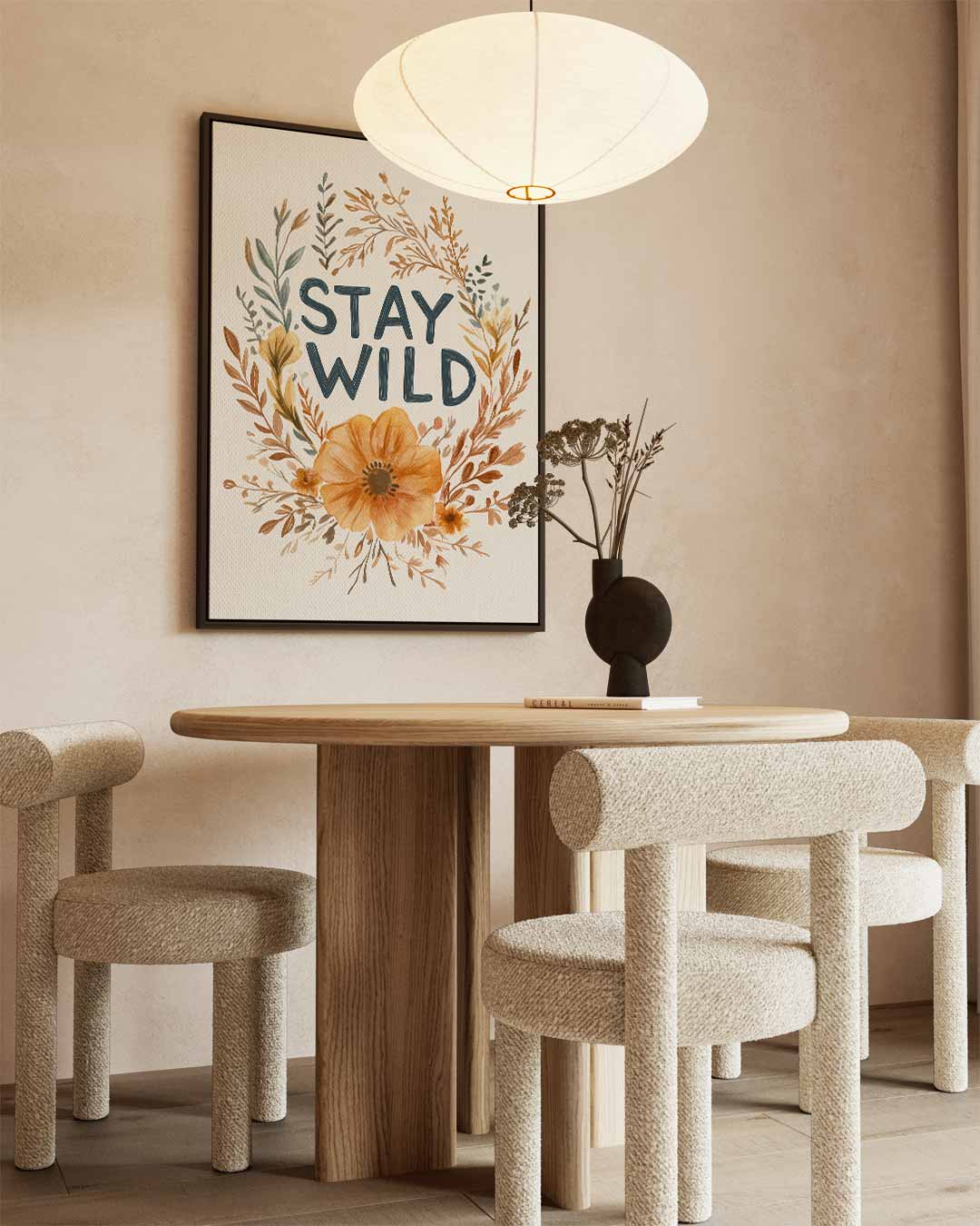 Stay Wild Bloemenkunst Kunstwerk-canvas-dibond-plexiglas-wanddecoratie-WallArtistic