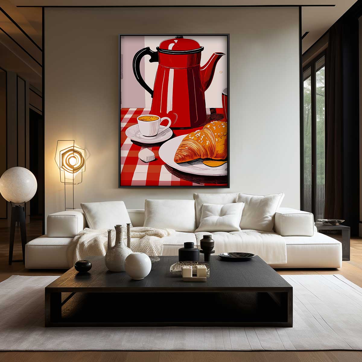 Frans Ontbijt Stilleven Kunstwerk-canvas-dibond-plexiglas-wanddecoratie-WallArtistic