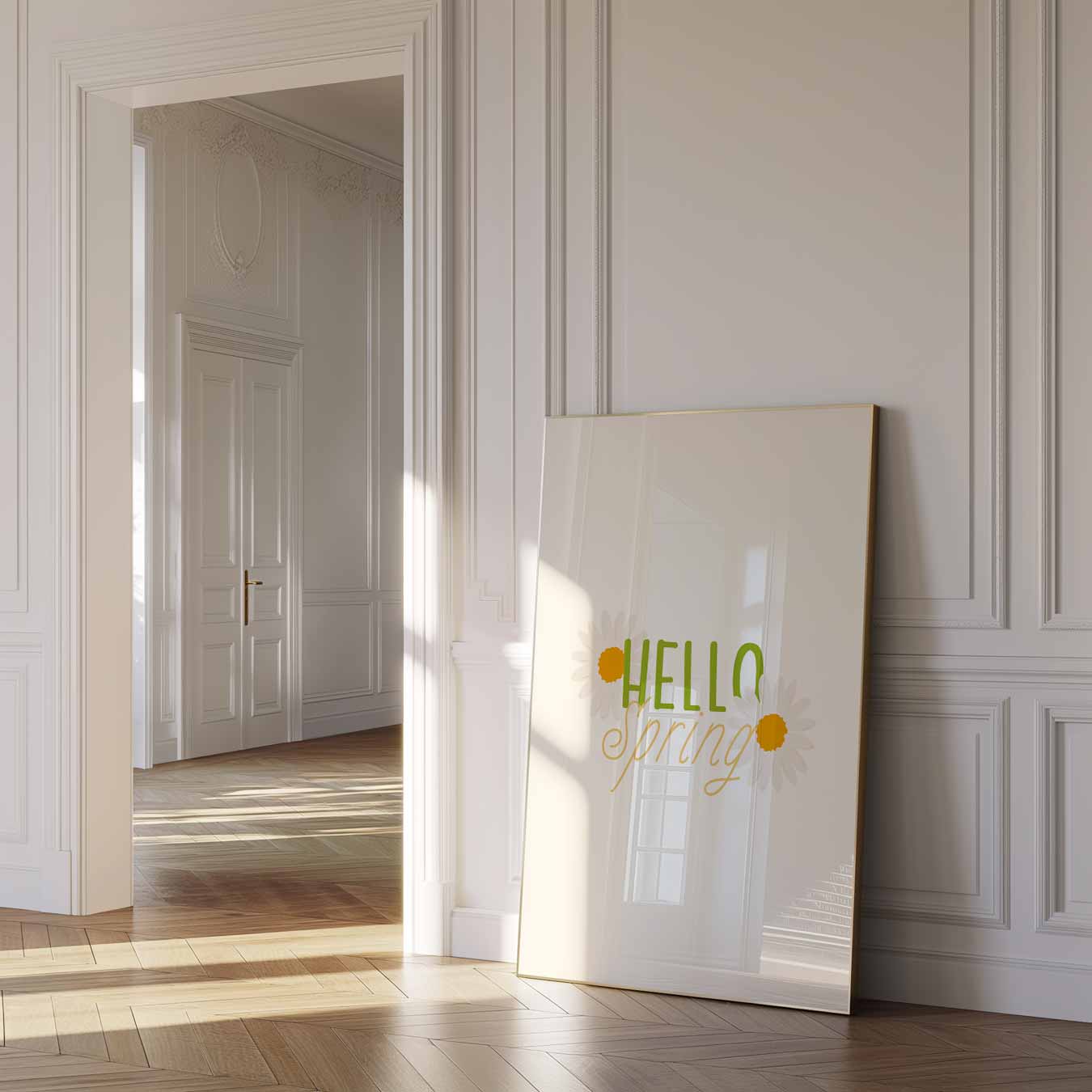 Hallo Lente Bloemenposter
