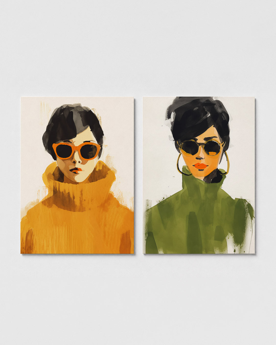 Kleurvlakken en portret Posterset