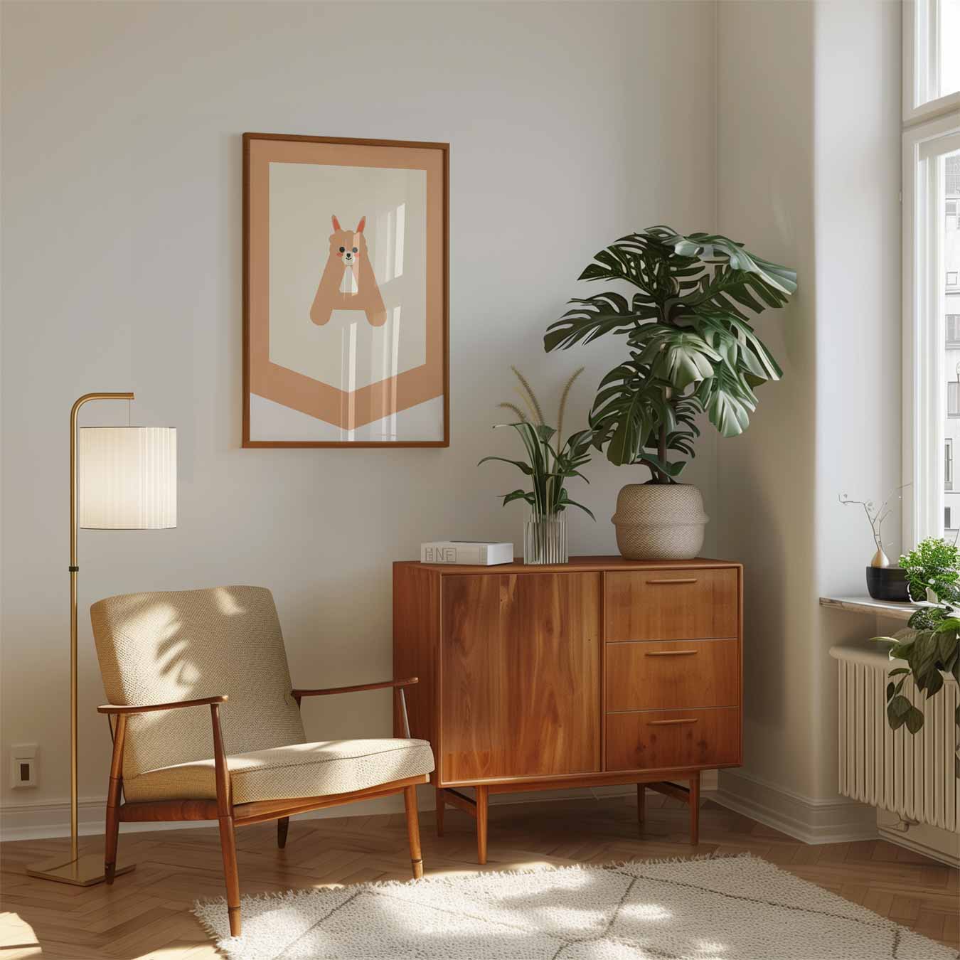 Alpaca Alfabet Kinderposter-WallArtistic