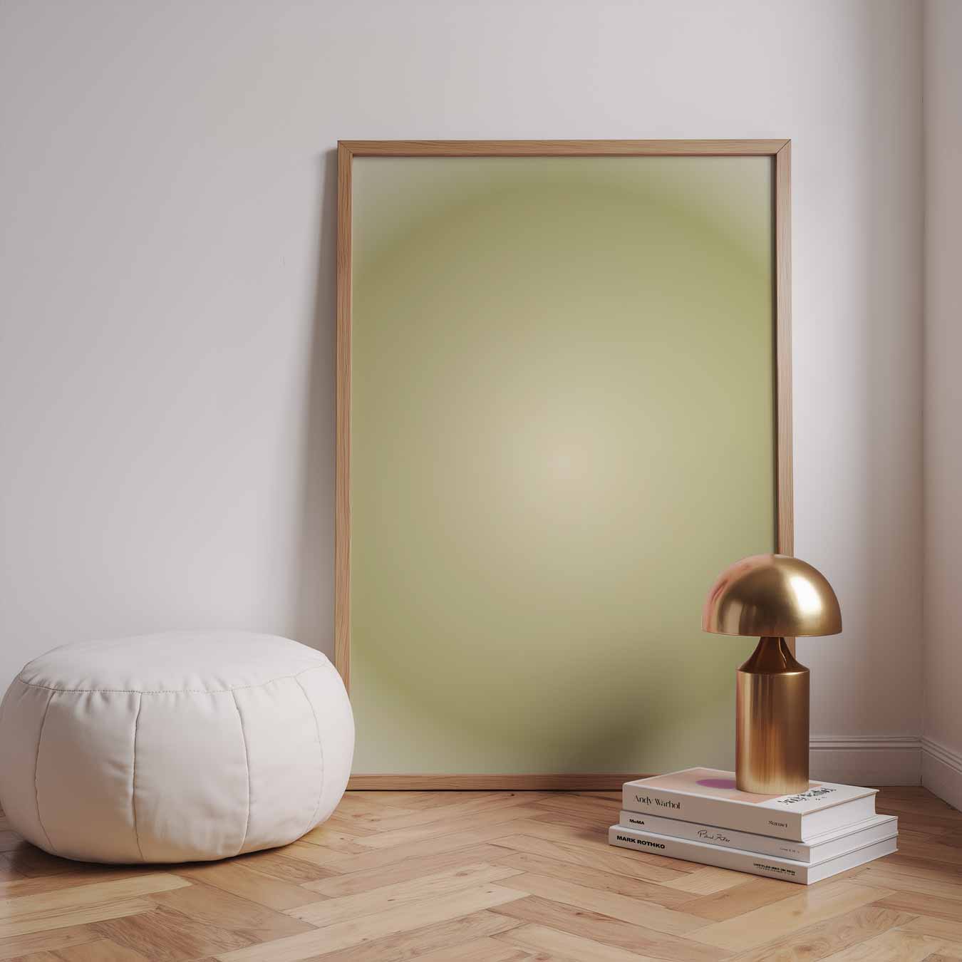 Rustgevende Groen Ombre Poster-WallArtistic