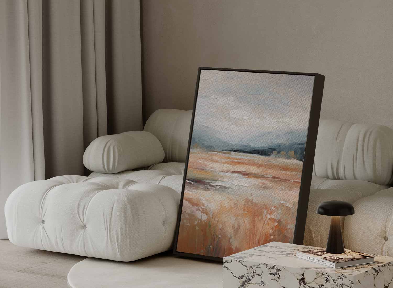 Rustige Herfstlandschap Kunstwerk-canvas-dibond-plexiglas-wanddecoratie-WallArtistic