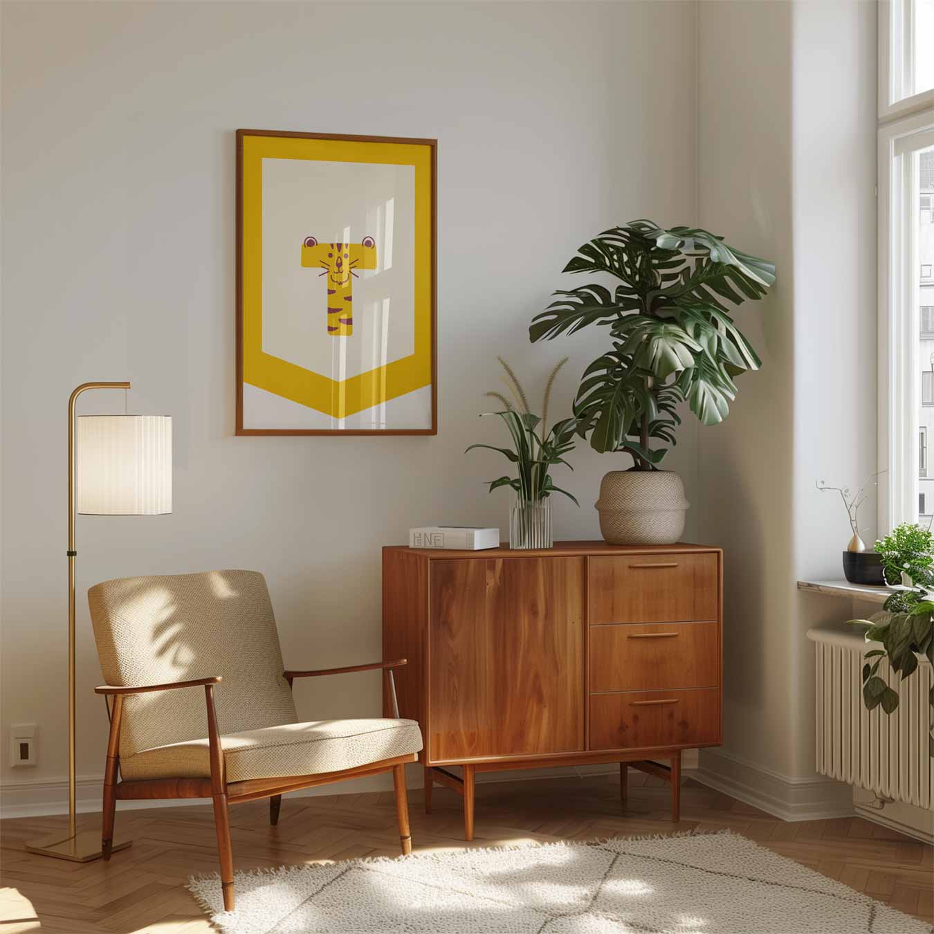 Speelse Tijger Letterposter