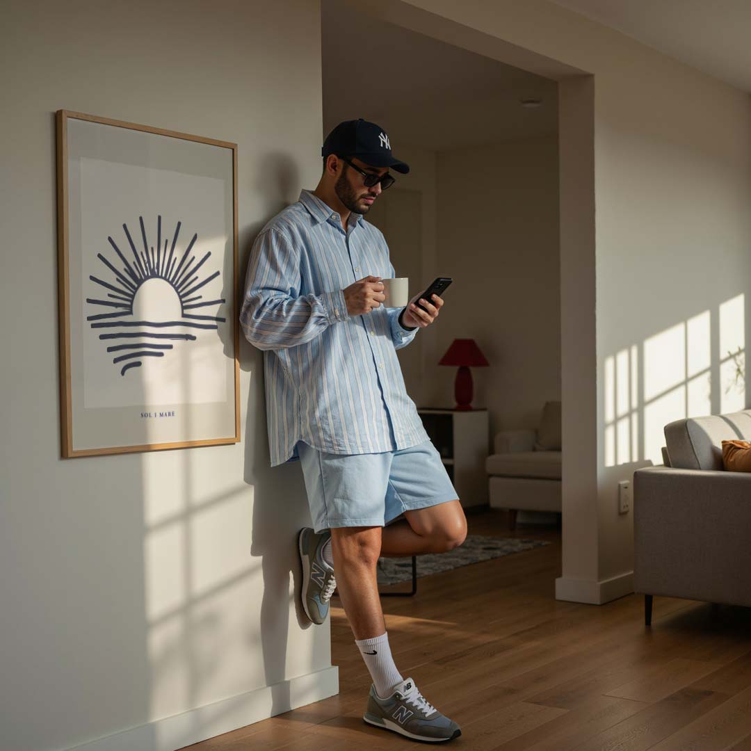 Zonsondergang aan Zee Poster-WallArtistic