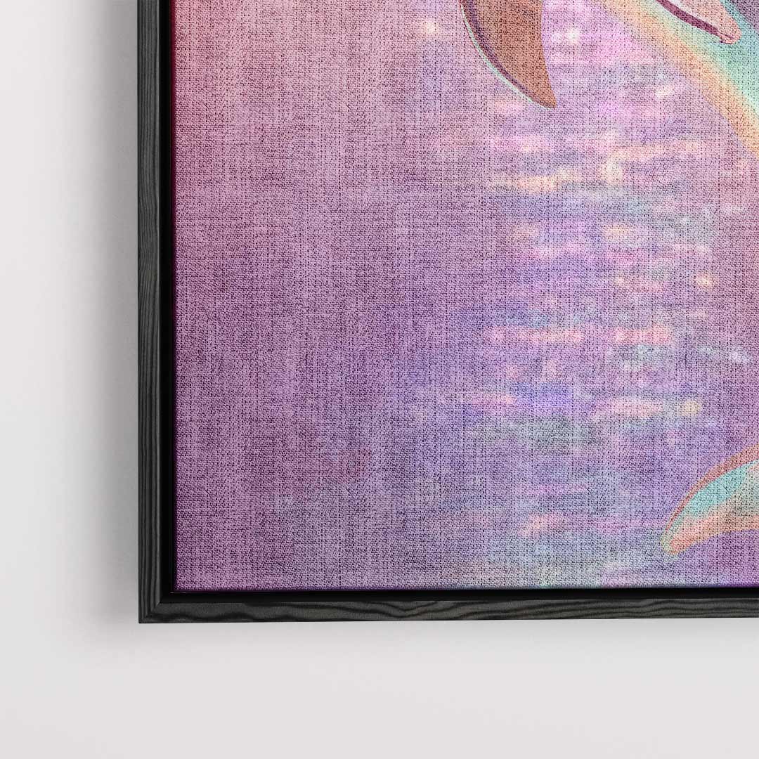 Dromerige Dolfijn Kunstwerk-canvas-dibond-plexiglas-wanddecoratie-WallArtistic